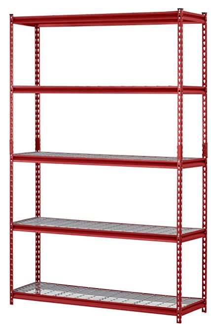 sandusky cabinets red steel shelving unit ur184872-r|Sandusky Muscle Rack Ur184872.